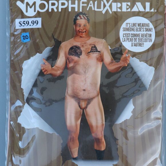 Naked Censored Hillbilly Partysuit Costume Adult Small/Medium up to 5'4" Unisex - Picture 1 of 4